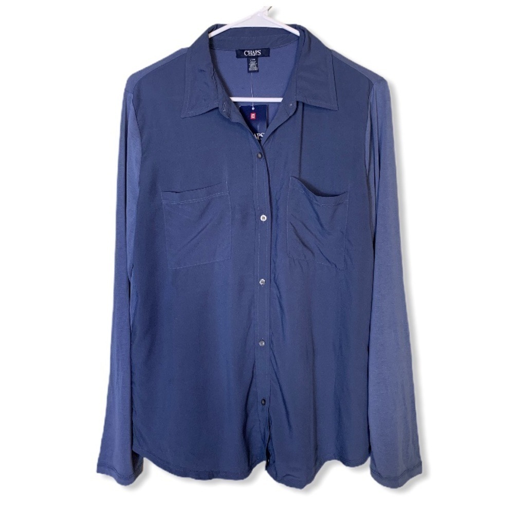 Blue Women’s Button Down Blouse